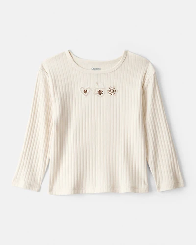 Toddler Girl Long-Sleeve Top - Ivory