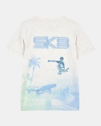 Kid Short-Sleeve Skateboard Tee - Grey
