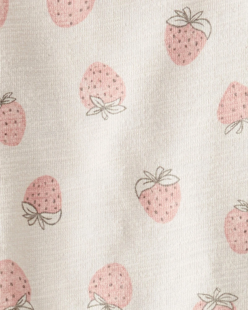 Toddler Girl 2-Piece Set Made with Organic Cotton in Strawberry Print