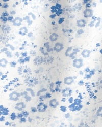 Baby Girl Floral Bodysuit - Blue