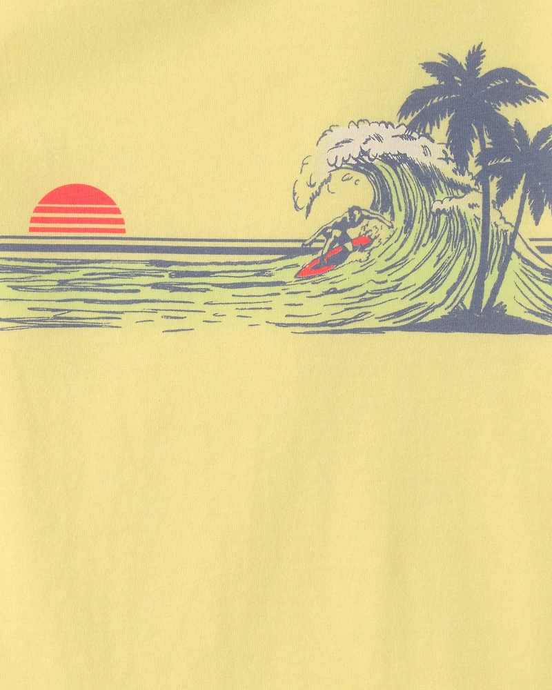 Boys Beach Graphic Tank - Yellow