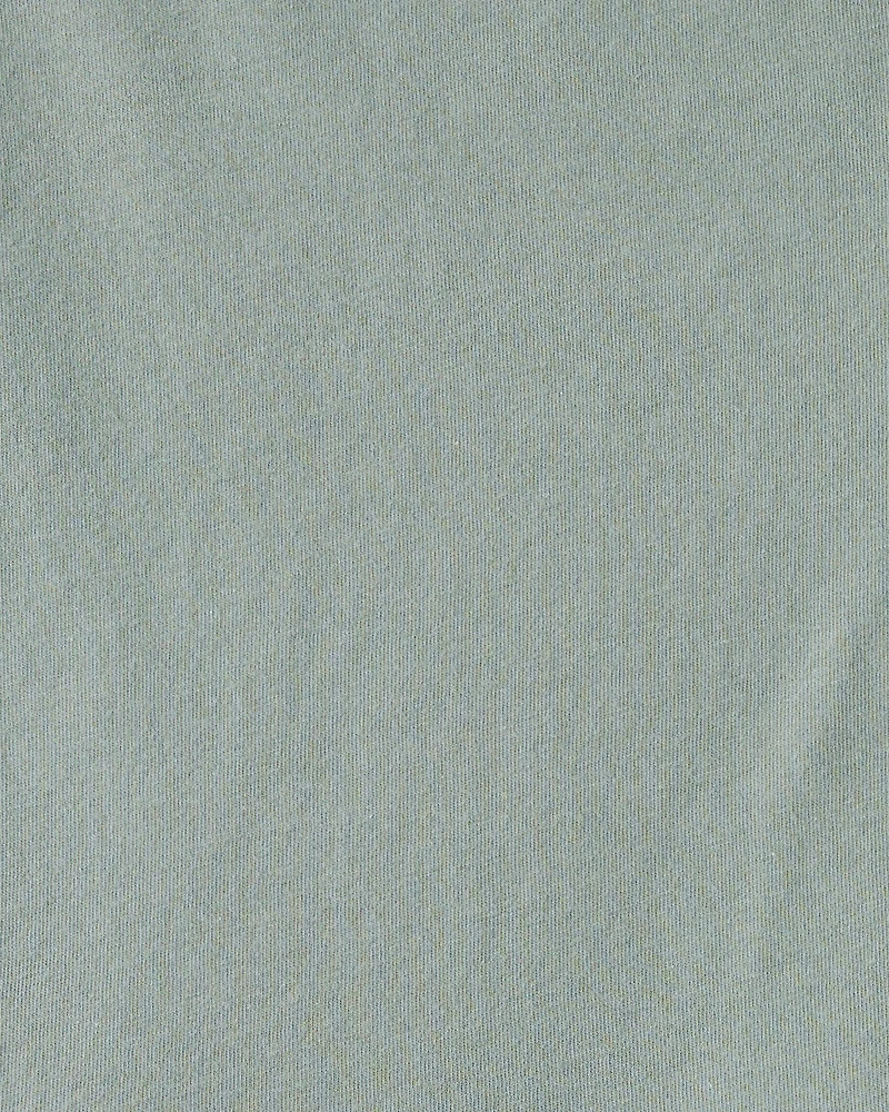 Girls Long-Sleeve Peplum Top - Green