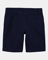 Kid  Stretch Chino Uniform Shorts - Navy
