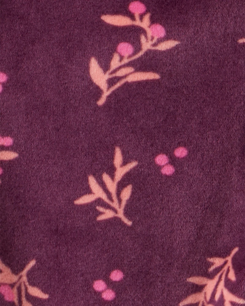 Baby Girl 2-Piece Floral DreamPlush Long-Sleeve Snug Fit Sleep & Play Pajamas - Maroon