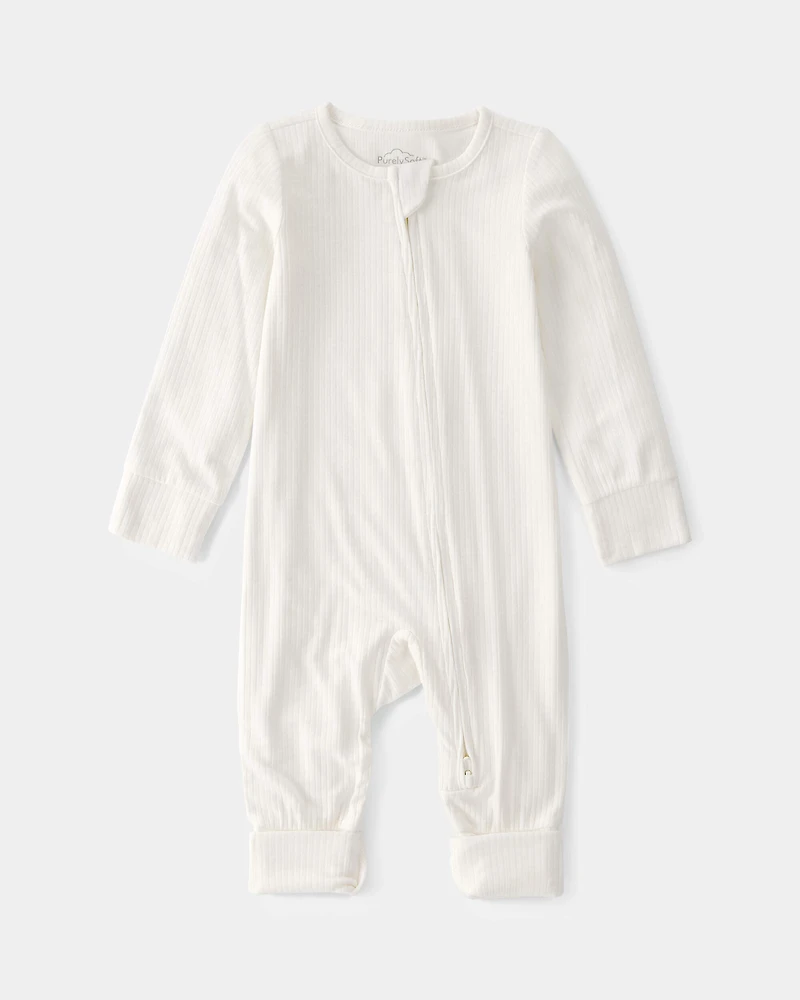 Baby 2-Way Zip PurelySoft Sleep & Play Pajama - Cream