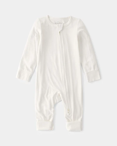 Baby 2-Way Zip PurelySoft Sleep & Play Pajama - Cream