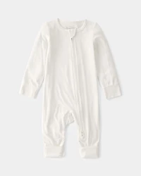 Baby 2-Way Zip PurelySoft Sleep & Play Pajama - Cream