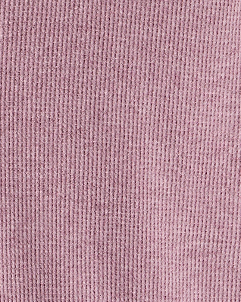 Boys Solid Thermal Long-Sleeve Tee - Burgundy