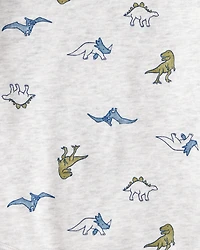 Baby 3-Piece Dinosaur Thermal Little Jacket Set - Blue/Heather