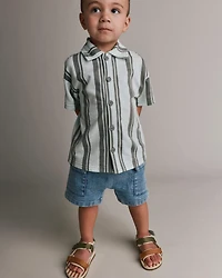Toddler Boy Cargo Shorts in Denim