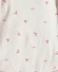 Baby Girl 3-Piece Plaid Print Fleece Jacket, Bodysuit & Pant Set - Pink