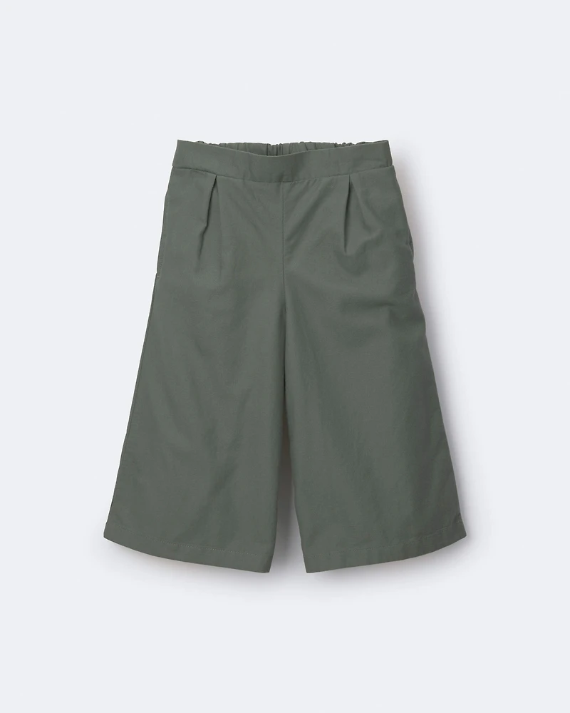 Toddler Girl Wide-Leg Drape Pant - Olive