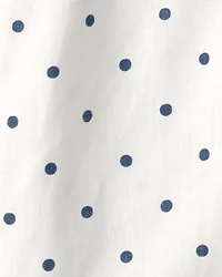 Baby Girl 2-Piece Polka Dot Short-Sleeve Tee & Pant Set - White