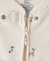 Baby 2-Pack Christmas Cotton Snug Fit 1-Piece Pajamas - Red/White