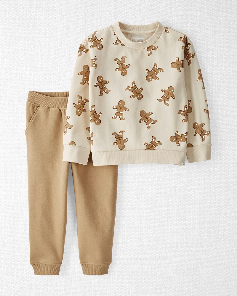 Toddler 2-Piece Gingerbread Man Holiday Set Made with Organic Cotton