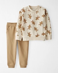 Toddler 2-Piece Gingerbread Man Holiday Set Made with Organic Cotton