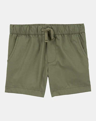 Baby Pull-On Poplin Shorts - Green