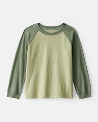 Toddler Boy Long-Sleeve Raglan Tee - Green