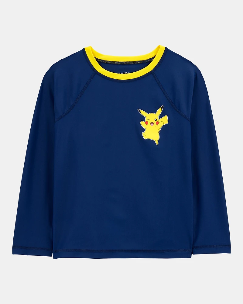 Kid 2-Piece Pokémon Pikachu Rashguard & Swim Trunk Set