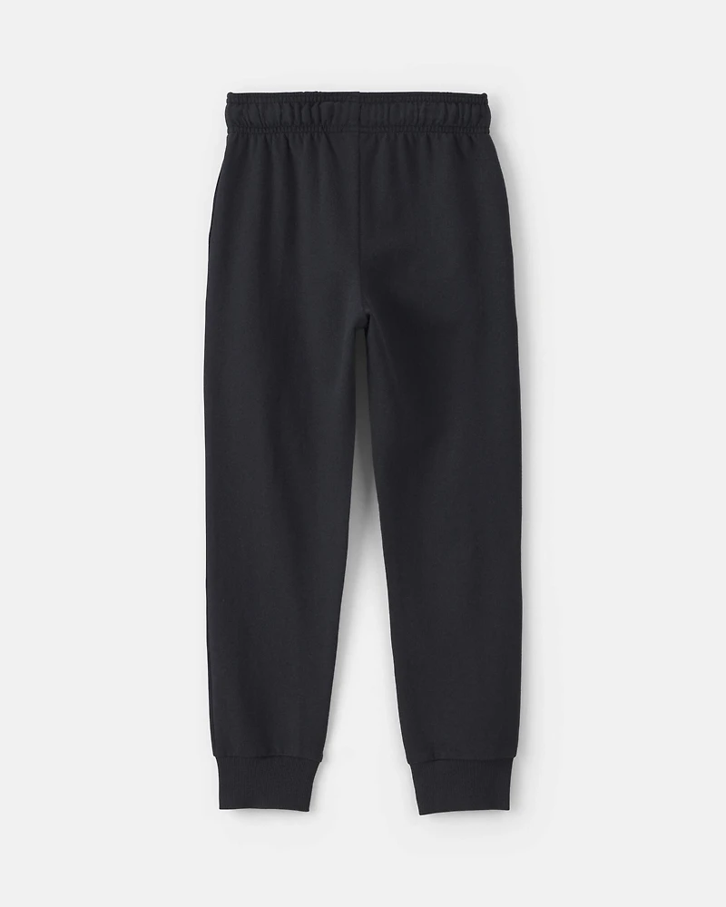 Toddler Boy Pull-On Drawstring Joggers - Black