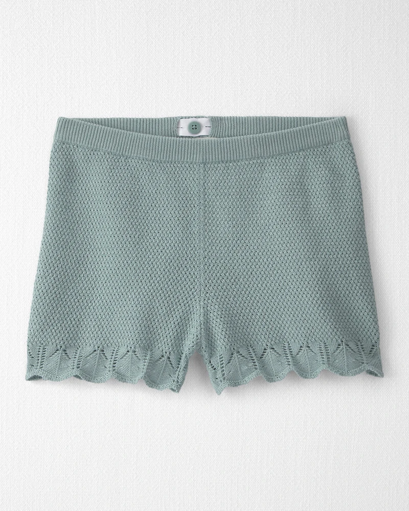 Girls 2-Piece Organic Cotton Knit Top & Short Set