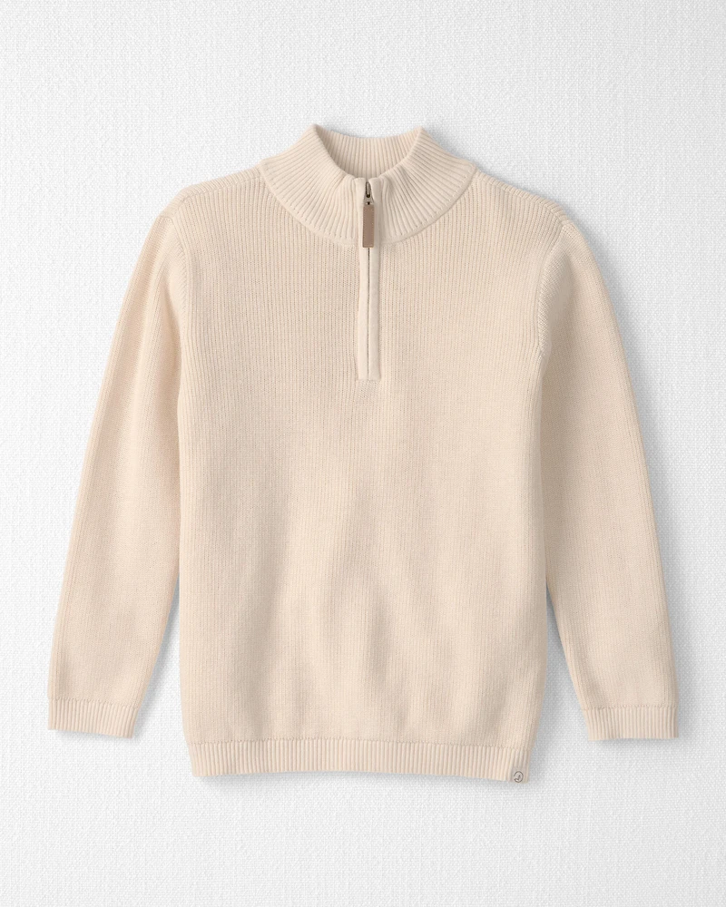 Kids Organic Cotton Quarter-Zip Pullover