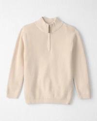 Kids Organic Cotton Quarter-Zip Pullover