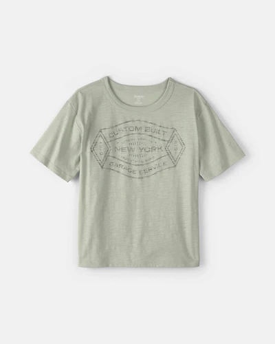 Boys 'New York' Graphic Tee - Green