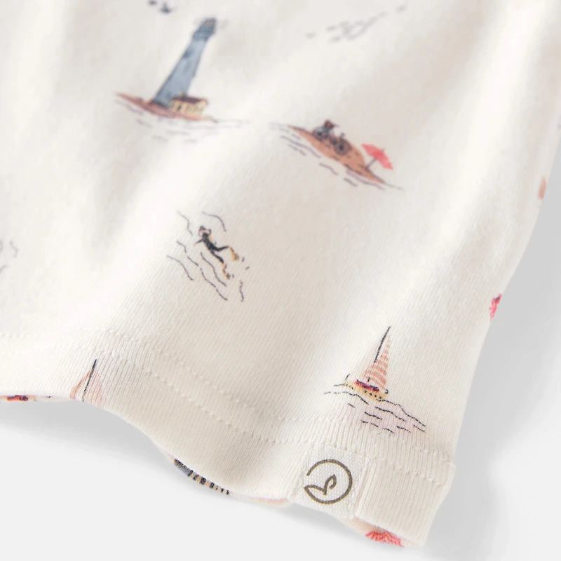 Toddler 2-Piece Organic Cotton Pajamas in Coastal Vacation