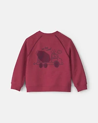 Toddler Boy 2-Piece Construction French Terry Sweatshirt & Pant Set - Burgundy