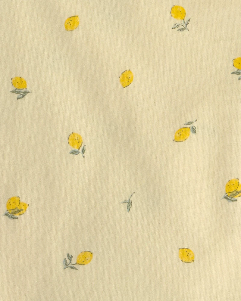 Baby Girl 2-Piece Lemon Top & Short Set - Yellow