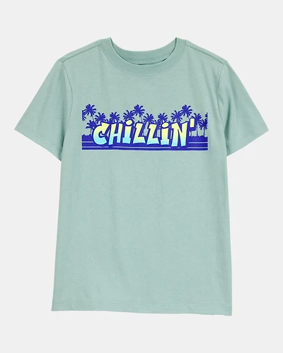 Kid Chillin' Short-Sleeve Graphic Tee - Green