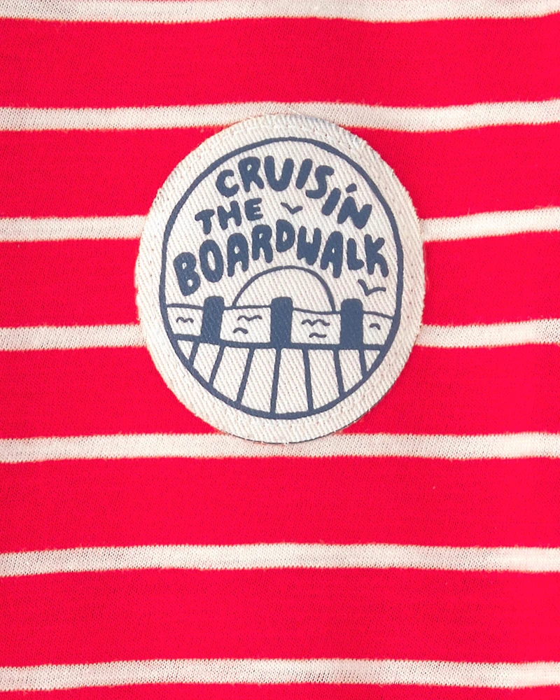Baby Boy Striped T-Shirt - Red/Ivory