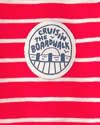 Baby Boy Striped T-Shirt - Red/Ivory