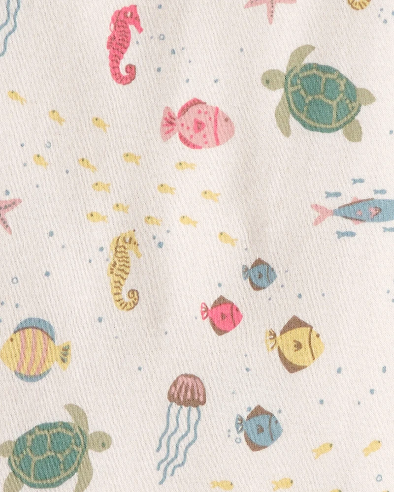 Kid 2-Piece Organic Cotton Pajamas in Under the Sea