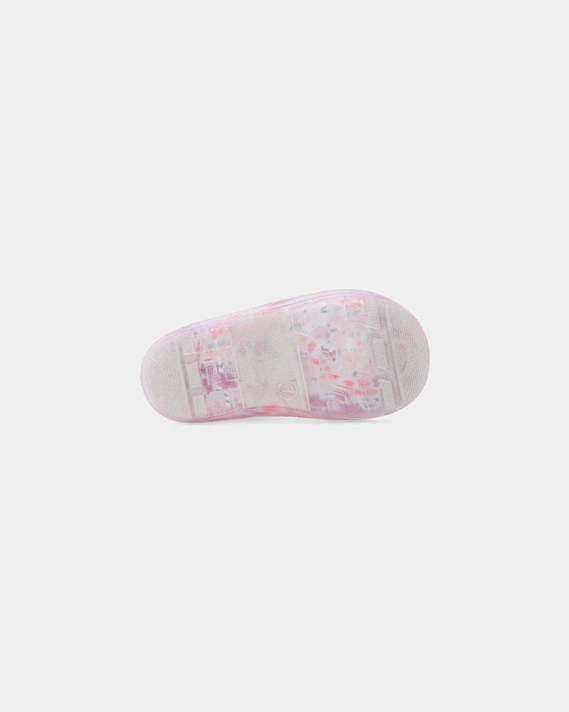 Toddler Girl Floral Rainboots - Pink/Purple