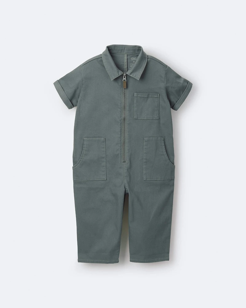 Toddler Day Out™ Cropped Jumpsuit - Green