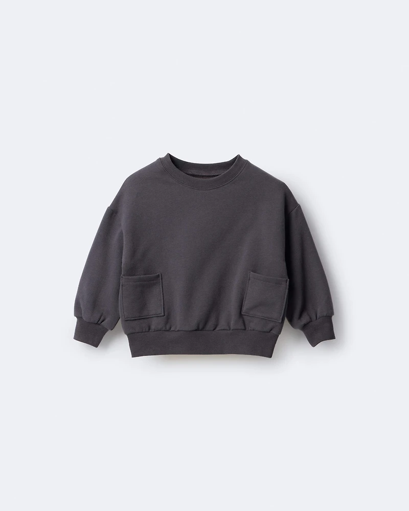 Toddler Otter Sweatshirt™ with Pockets - Dark Grey
