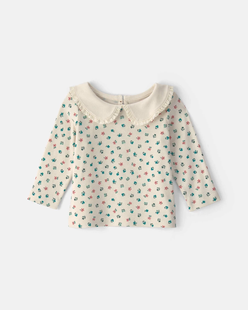 Baby Girl 3-Piece Floral Corduroy Long-Sleeve Dress Set - Pink/Cream