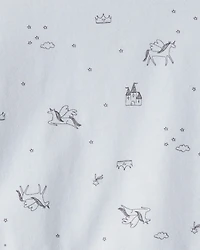 Toddler Girl 2-Piece Unicorn Top & Cotton Leggings Set - Blue