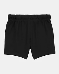 Baby Boy Pull-On French Terry Shorts - Black
