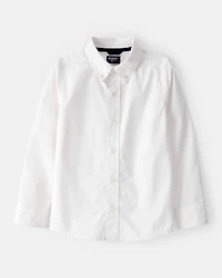 Boys Long Sleeve Button-Front Uniform Shirt