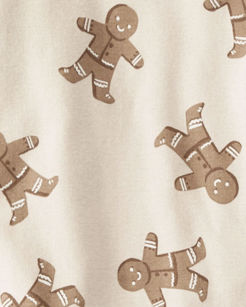 Baby Organic Cotton Pajamas Set in Gingerbread Man Print