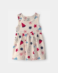 Baby Girl Fourth of July Sleeveless Knit Dress