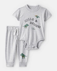 Baby Boy Dinosaur Bodysuit & Pant Set