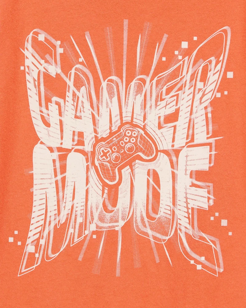 Boys Gamer Mode Short-Sleeve Graphic Tee - Orange