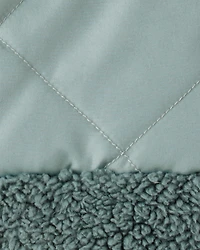 Baby Boy Long-Sleeve Midweight Quilted Sherpa Jacket - Green