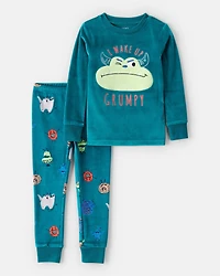 Toddler Boy Monster DreamPlush Snug Fit 2-Piece Pajamas - Teal