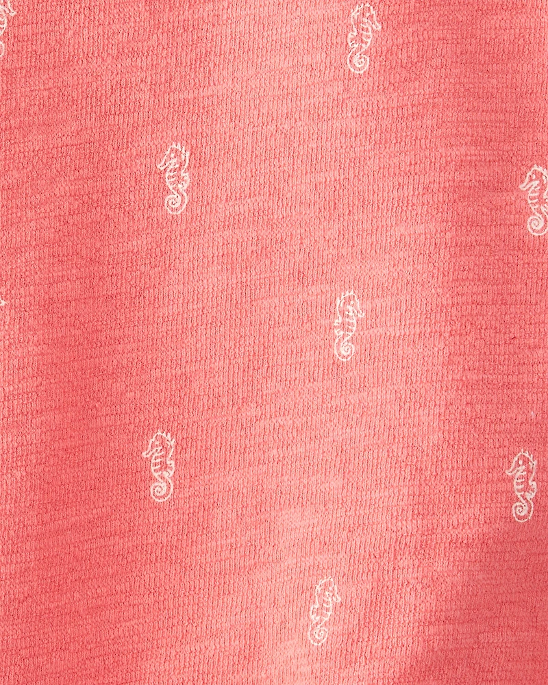 Baby Romper Made with Organic Cotton in Seahorse Print