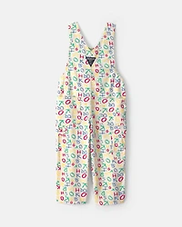 Toddler Alphabet Overalls - White
